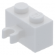 LEGO kocka 1x2 egyik oldalán fogóval, fehér (30237b)